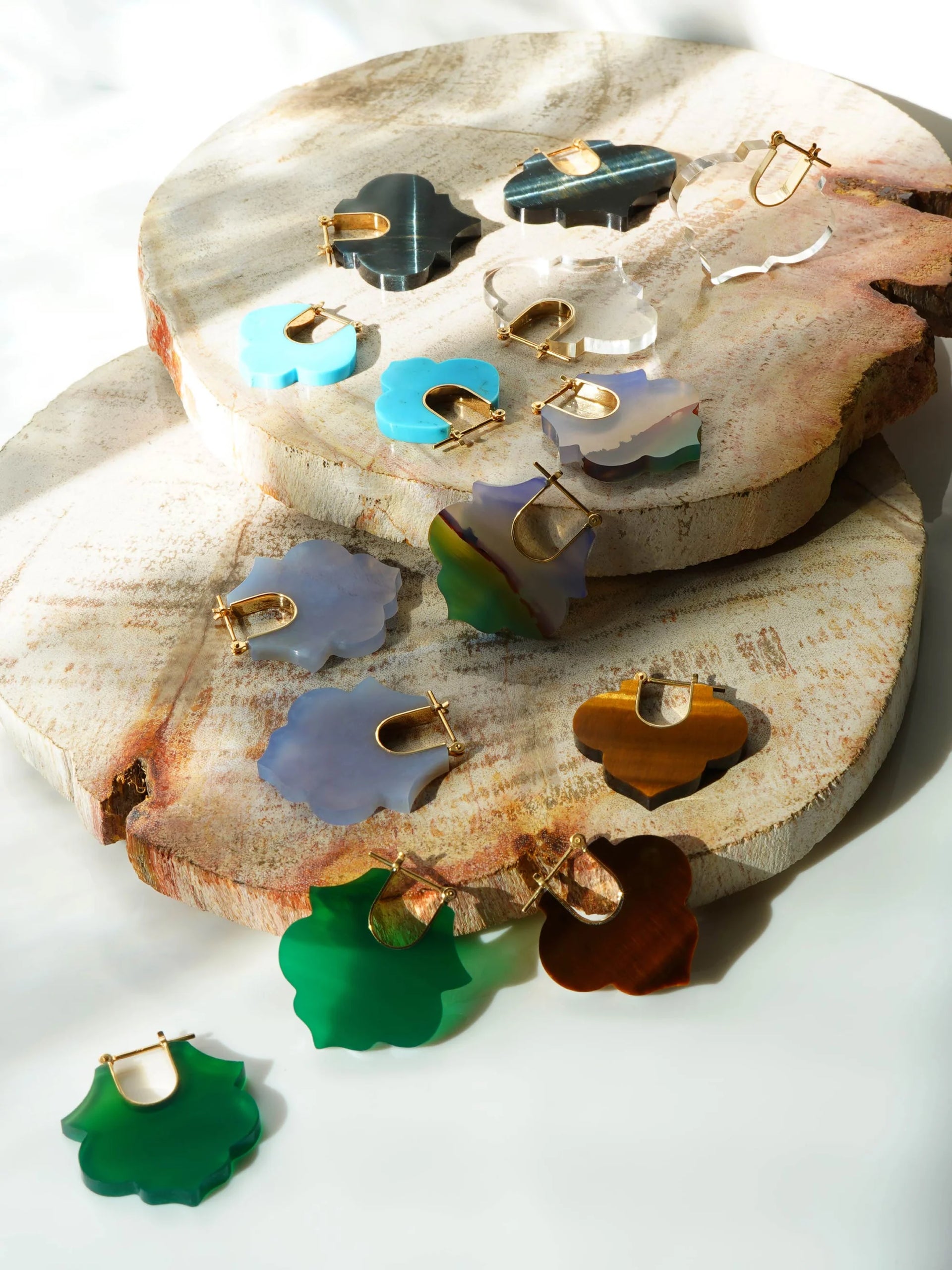 Lily Earrings, Mother-of-Pearl