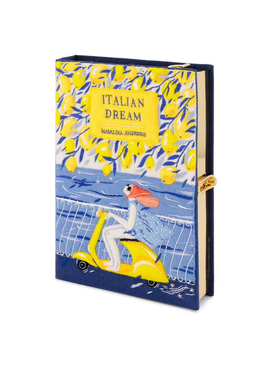 "The Italian Dream" Book Clutch with Strap - Olympia Le-Tan