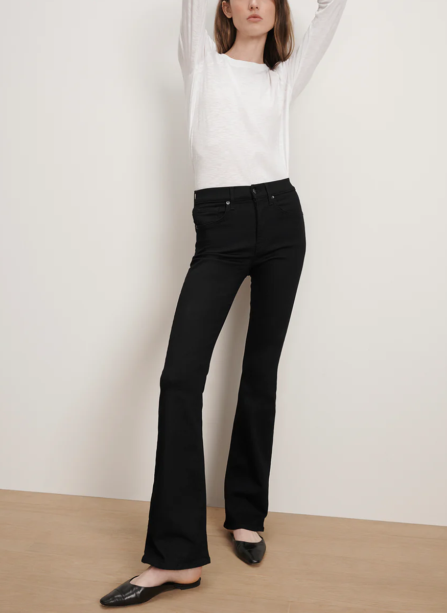 Beverly High Rise Skinny Flare in Onyx