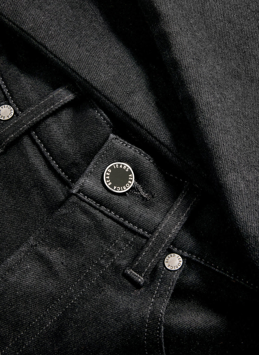 Lydia High Rise Ultra-Slim Jean in Onyx - Veronica Beard