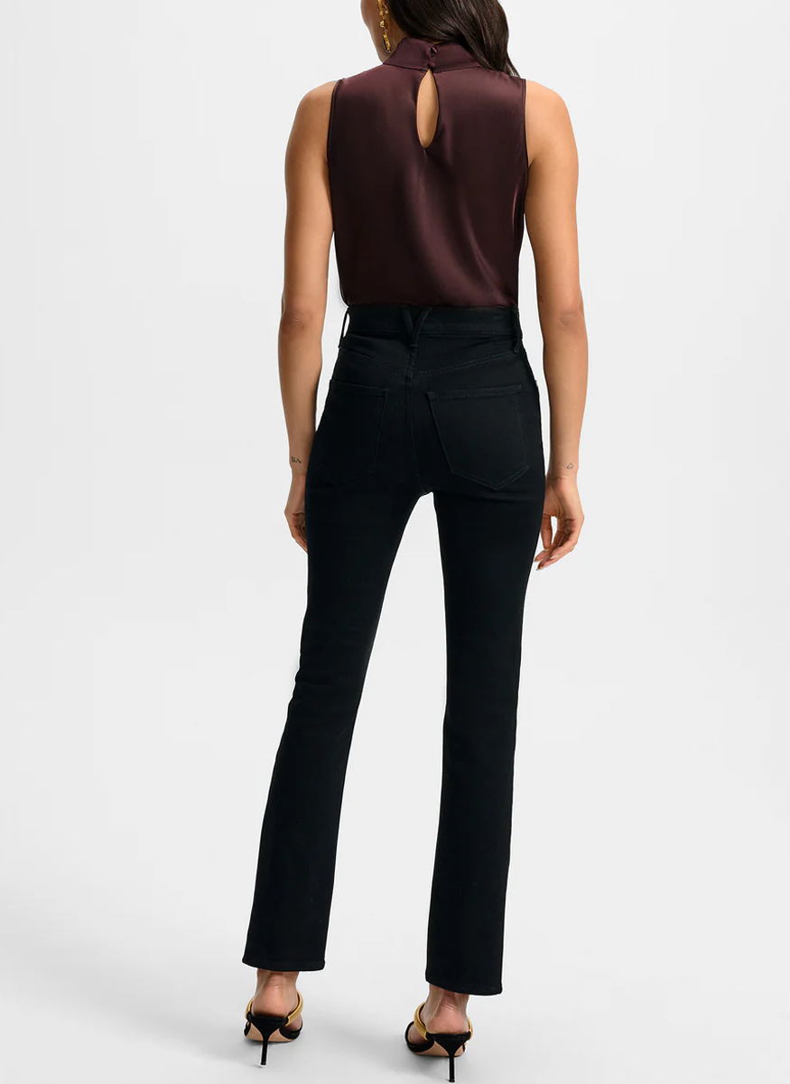Lydia High Rise Ultra-Slim Jean in Onyx - Veronica Beard