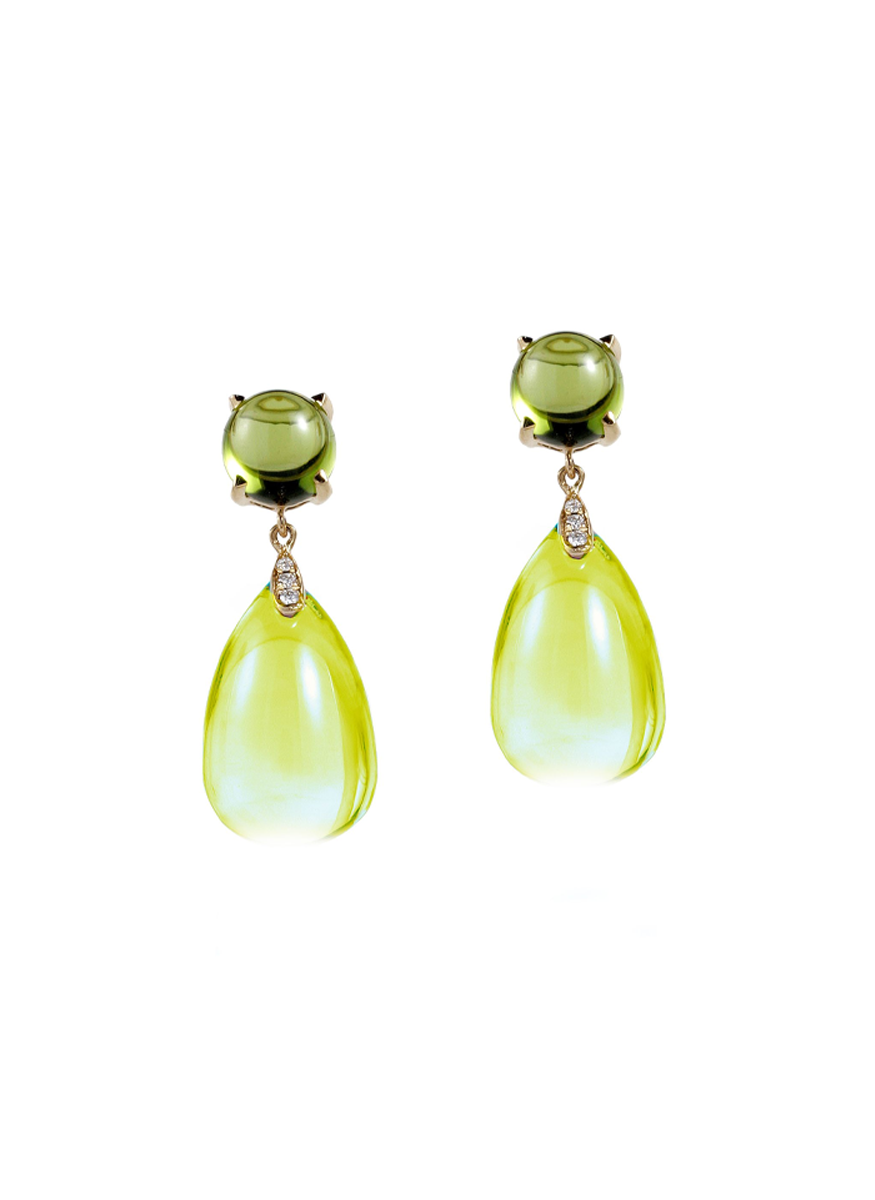 Naughty Lemonquartz and Peridot Earrings