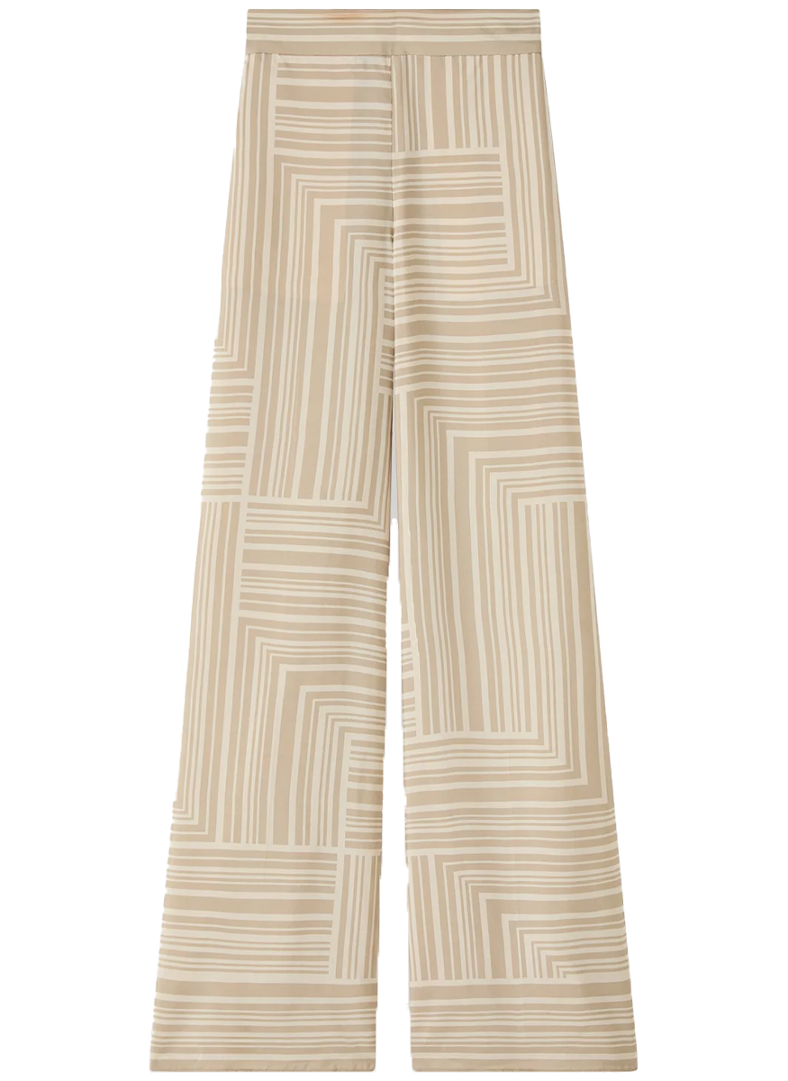 Dijon Printed Silk Trousers