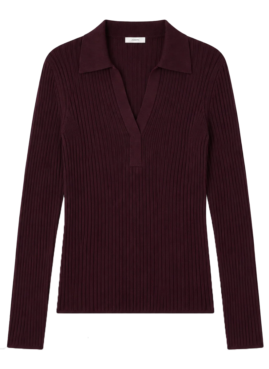 Merino Wool Rib Polo