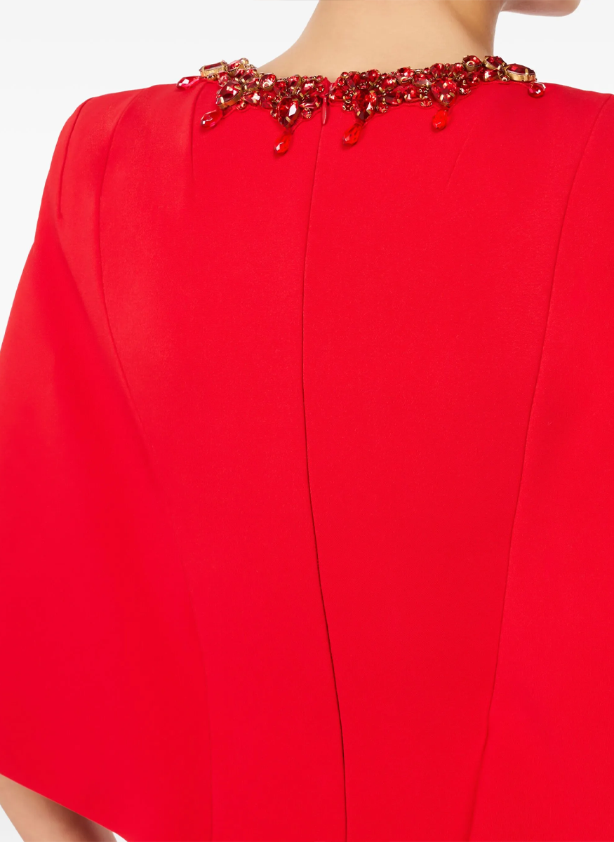 Ursa Embellished-Neck Midi Dress - Jenny Packham