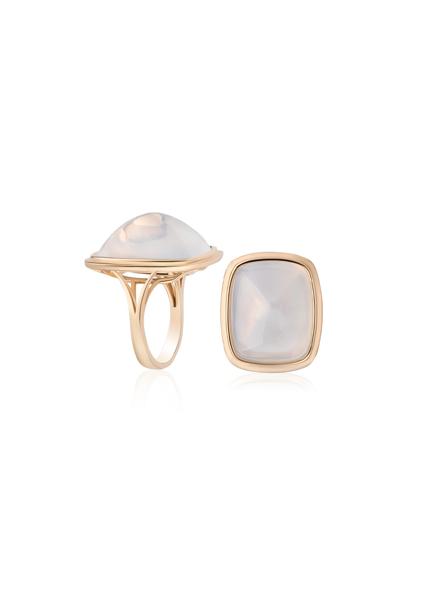 Rock-N-Roll Moonquartz Ring