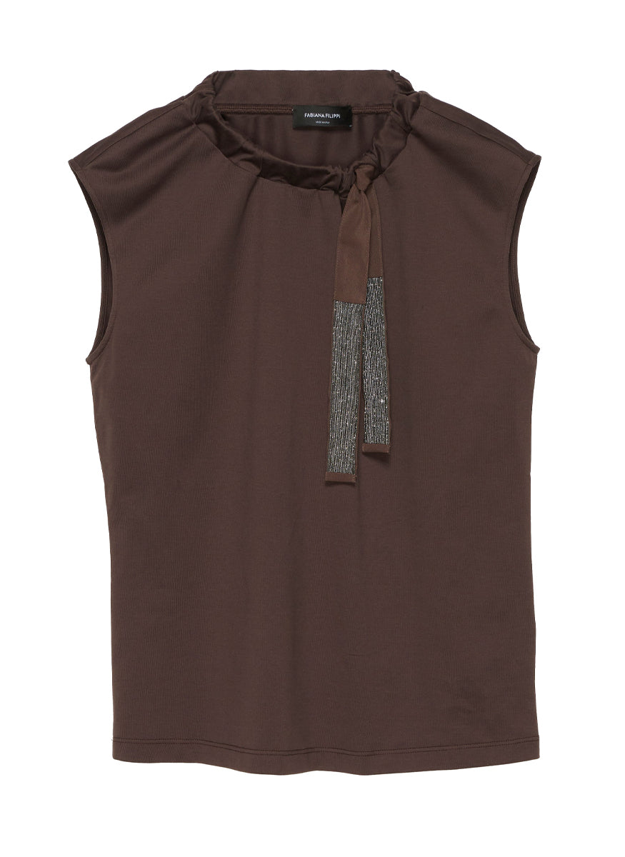 Jersey Tank Top with Brilliant Tie
