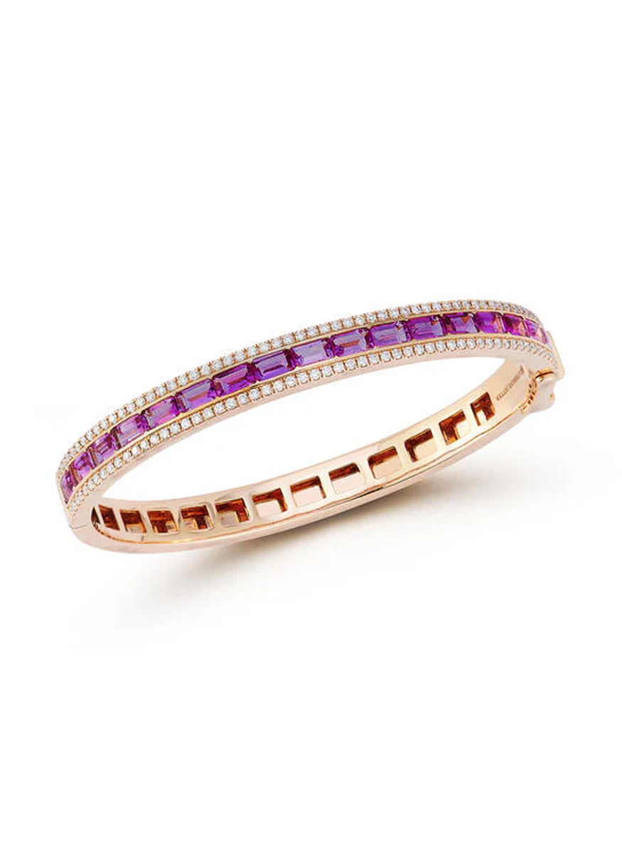 Origami Bangle, Pink Sapphire
