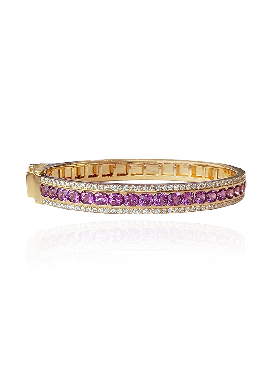 Origami Bangle, Rhodolite