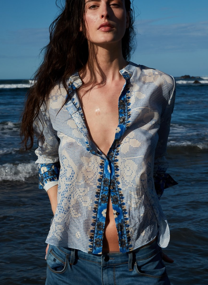 Eloise Lace Print Blouse