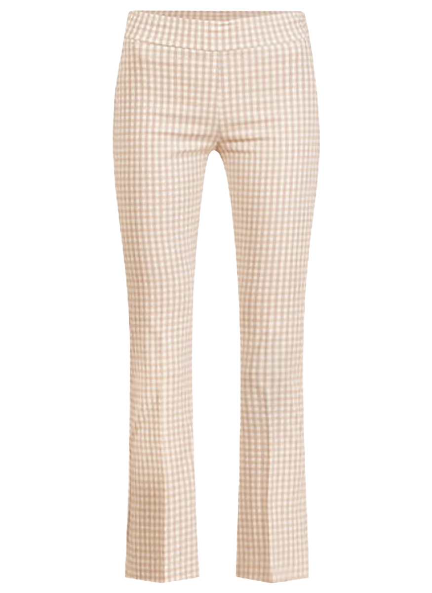 Leo Check Pant in Beige