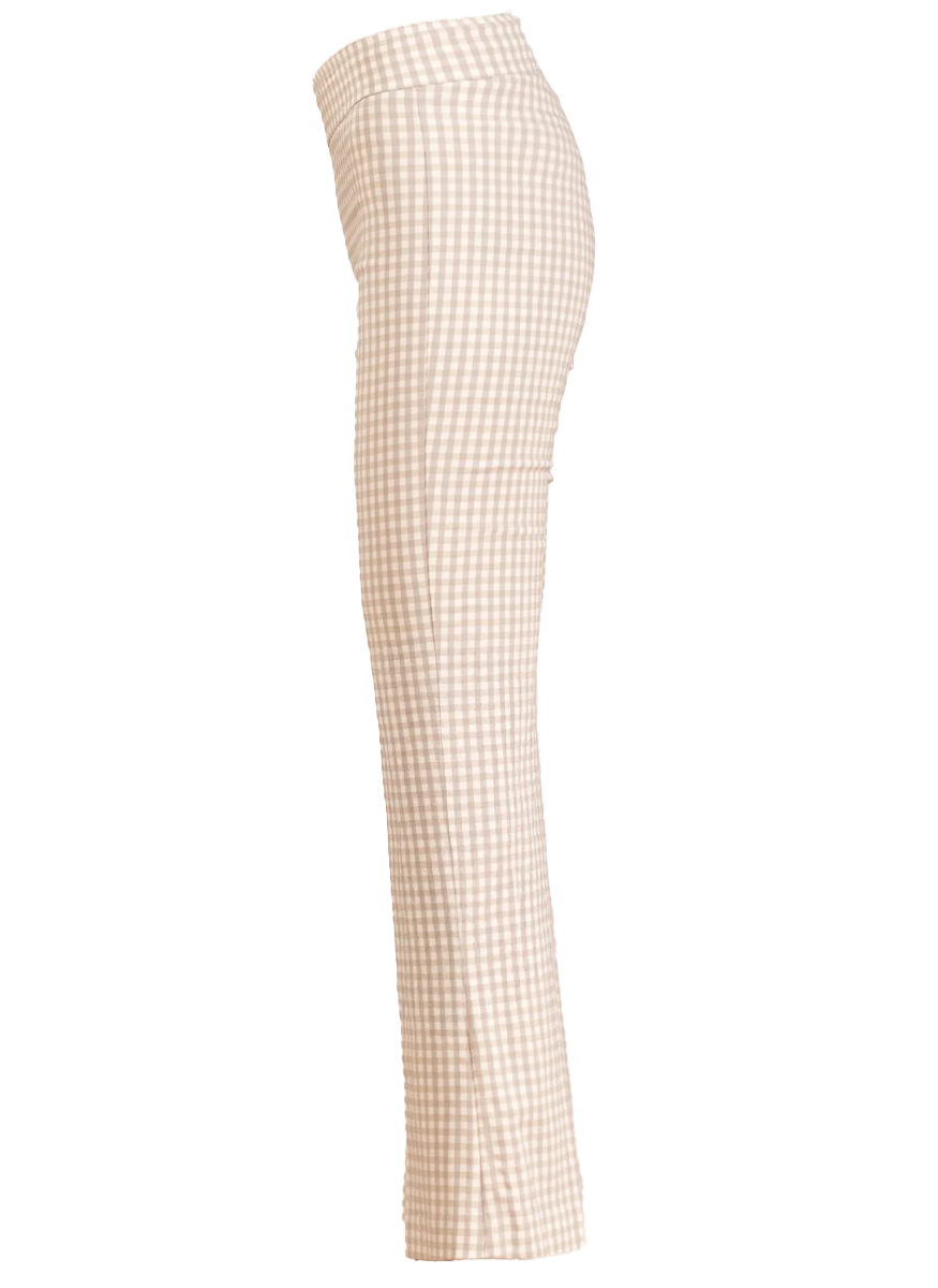Leo Check Pant in Beige