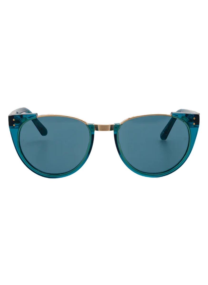 Iris Oval Sunglasses in Aqua