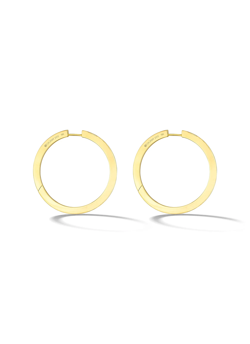 Solo Hoops, Large, Yellow Gold