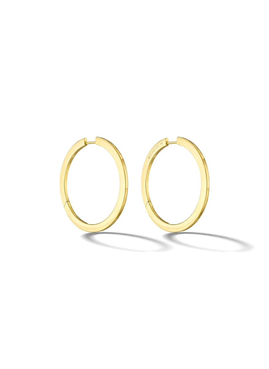 Solo Hoops, Large, Yellow Gold