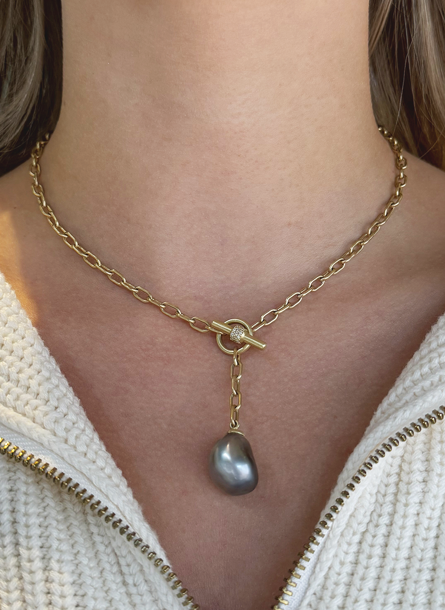 Tahitian Pearl Lariat Necklace