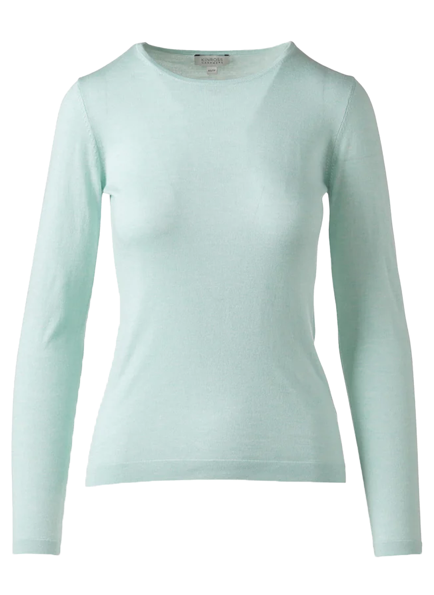 Long Sleeve Crewneck in Seaglass