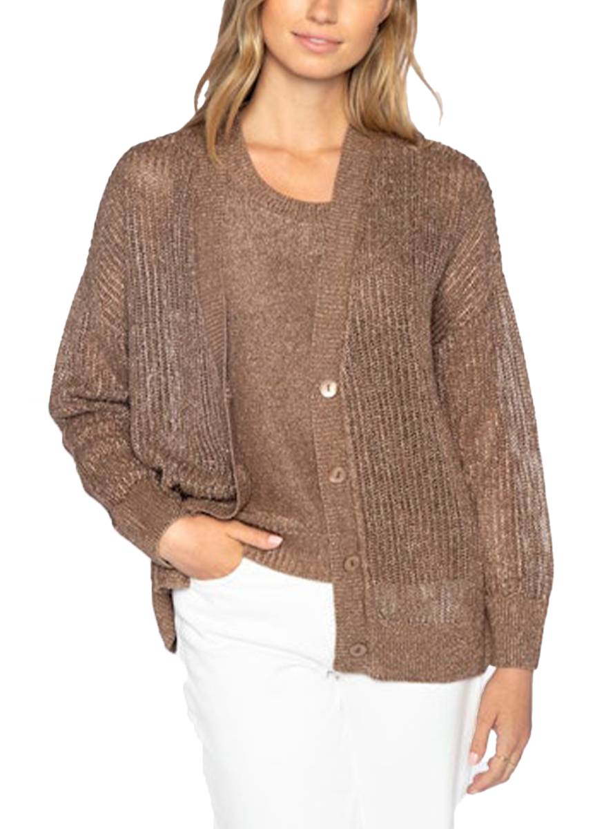 Open Texture Lurex Twinset