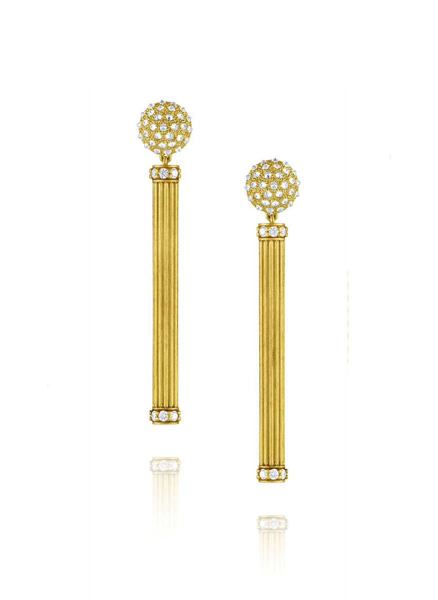 Long Ridged Earrings