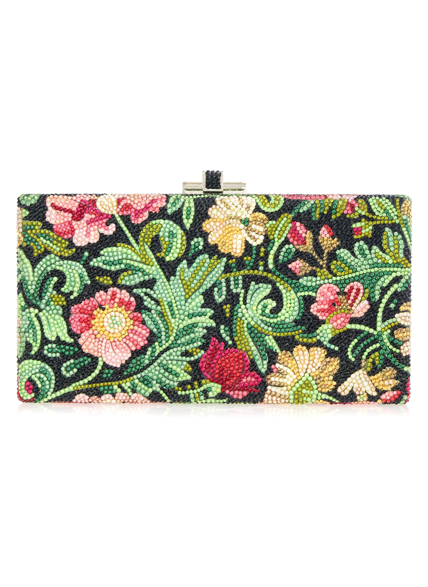Sleek Rectangle Clutch in Radiant Vines