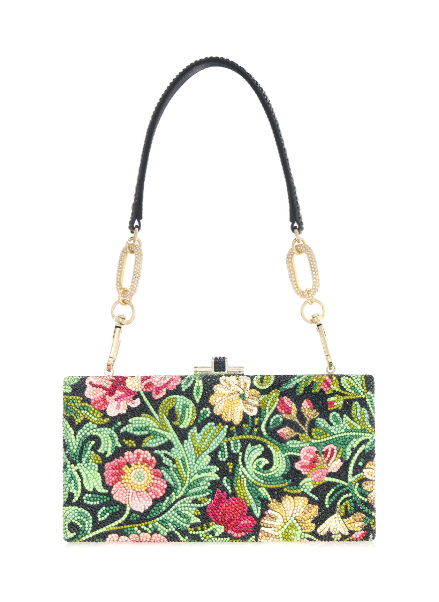 Sleek Rectangle Clutch in Radiant Vines