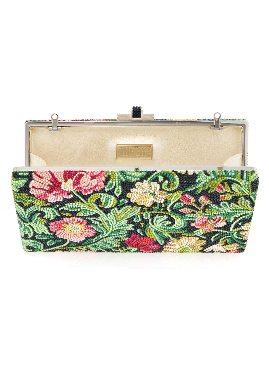 Sleek Rectangle Clutch in Radiant Vines - Judith Leiber Couture