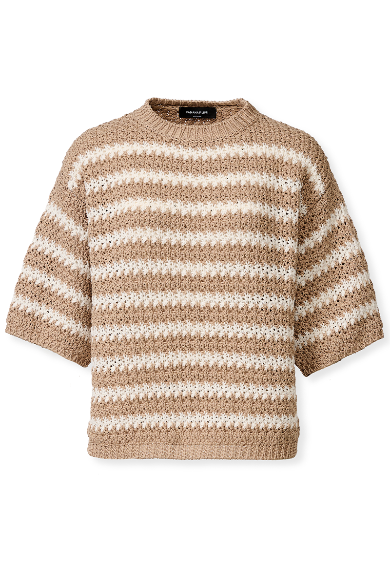 Striped Cotton Short Sleeve Knit