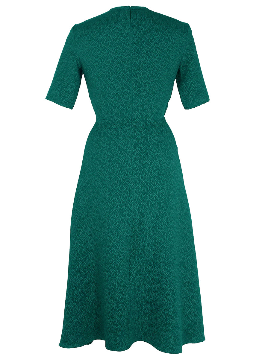 Pina with Sleeve Draped Midi Dress - Edeline Lee