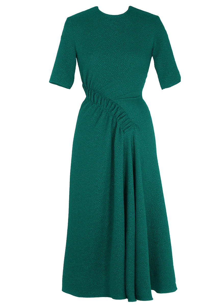 Pina with Sleeve Draped Midi Dress - Edeline Lee