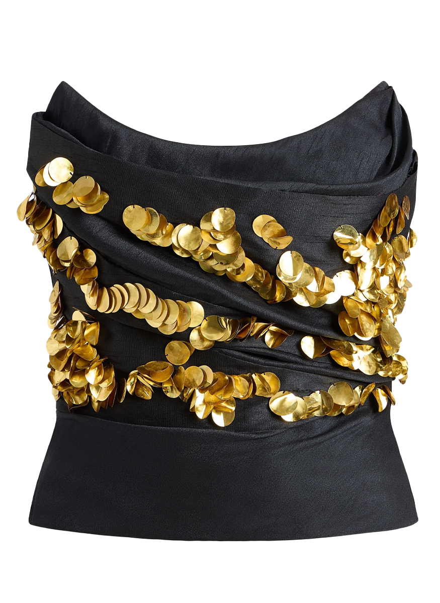 Lily Sequin Embellished Drape Top