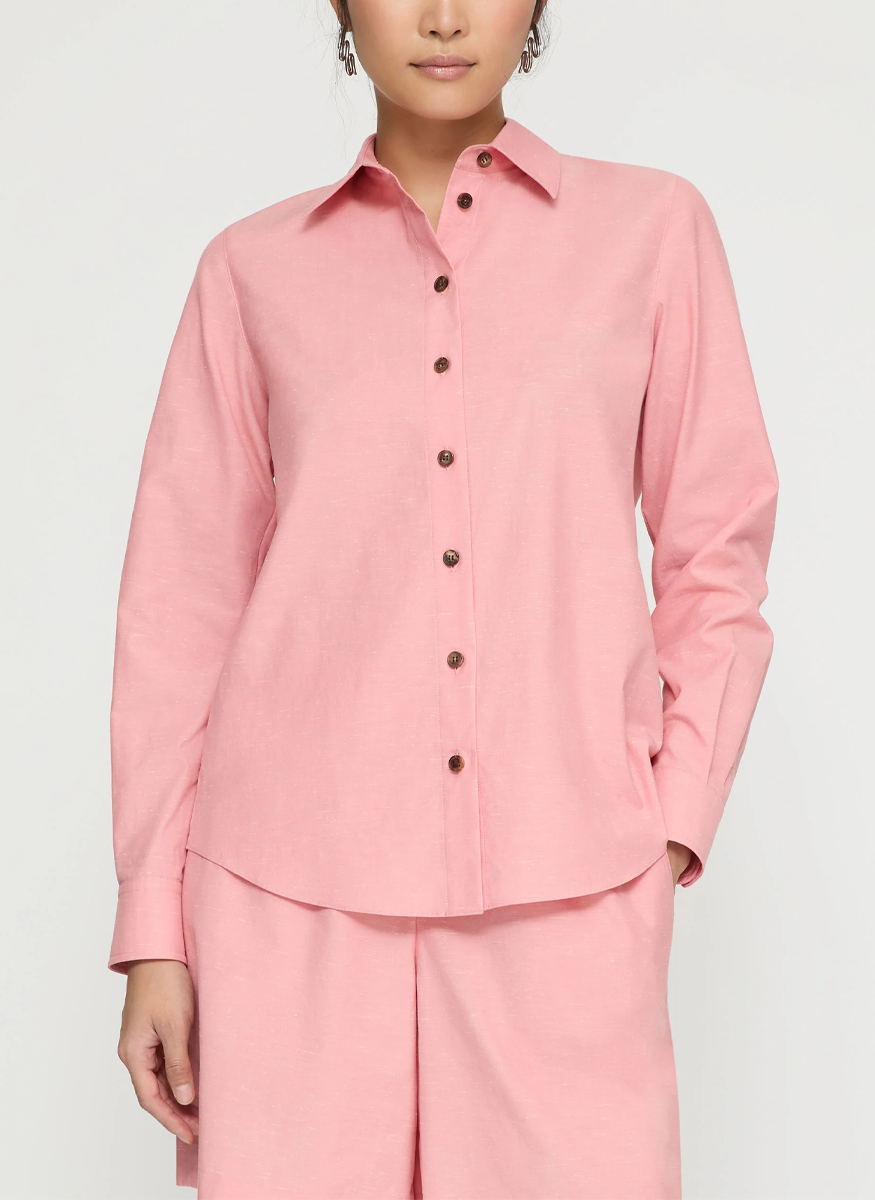 Button Down Shirt in Pastel Pink
