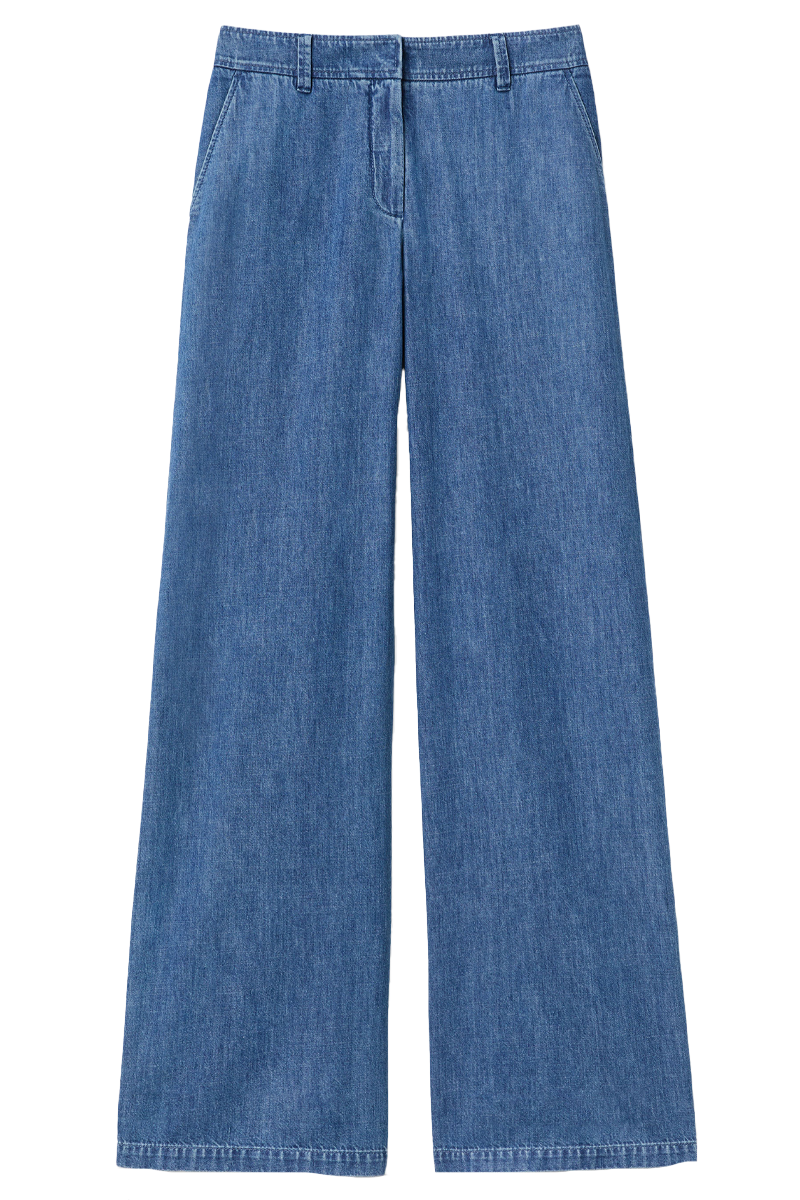 Chambray Charles Wide Leg Pant