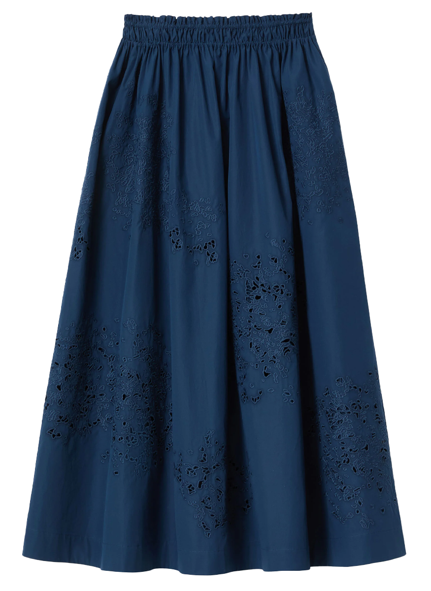 Embroidered A-Line Midi Skirt - Lafayette 148 New York