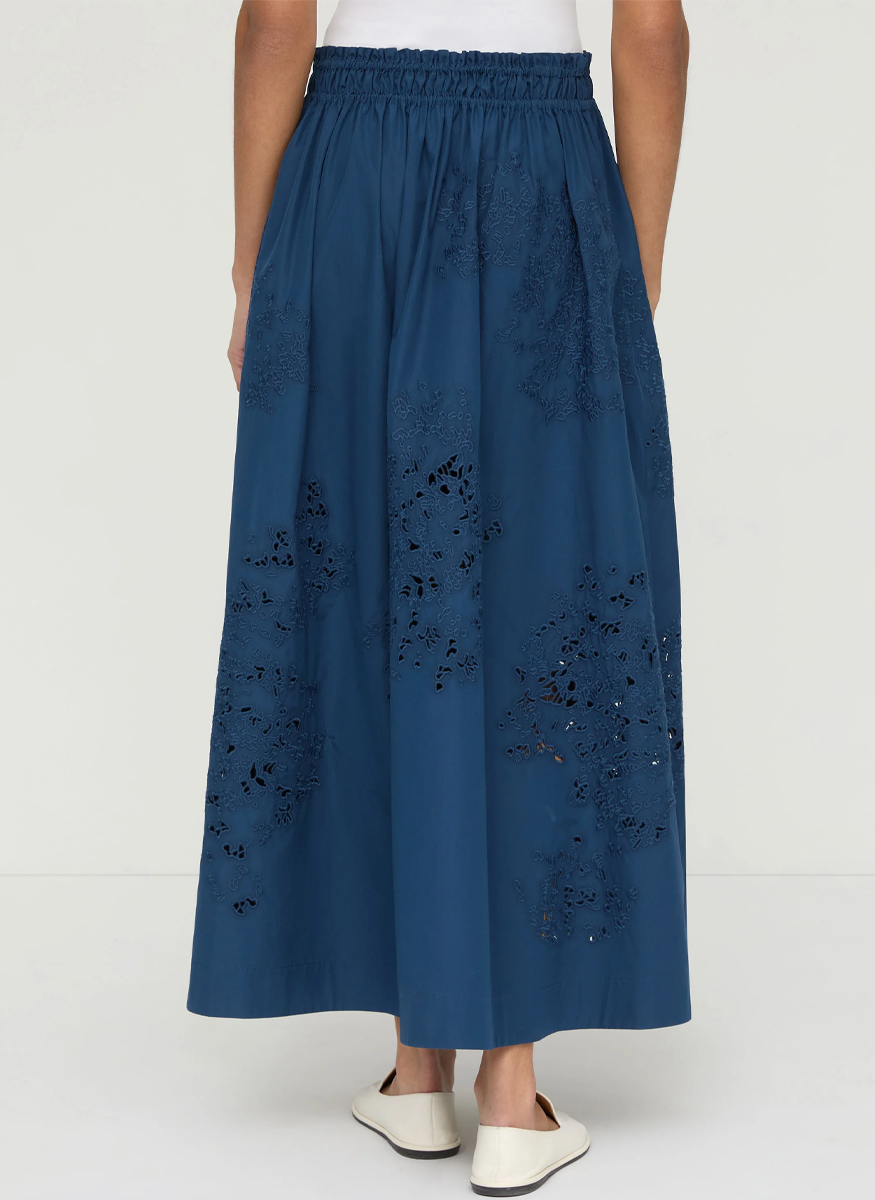Embroidered A-Line Midi Skirt - Lafayette 148 New York