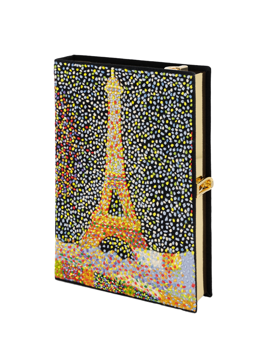 'The Eiffel Tower' Seurat Book Clutch with Strap