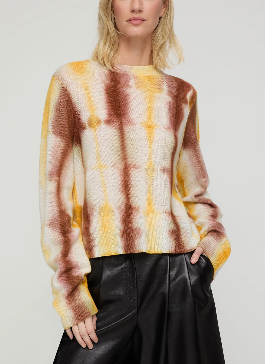 Hand Dyed Cashmere Crewneck Sweater - Lafayette 148 New York