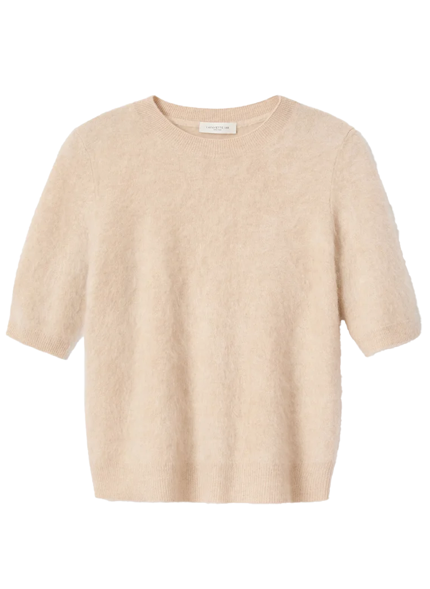Brushed Cashmere Crewneck Sweater