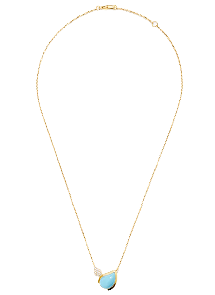 Signature 2-Drops Necklace, Turquoise