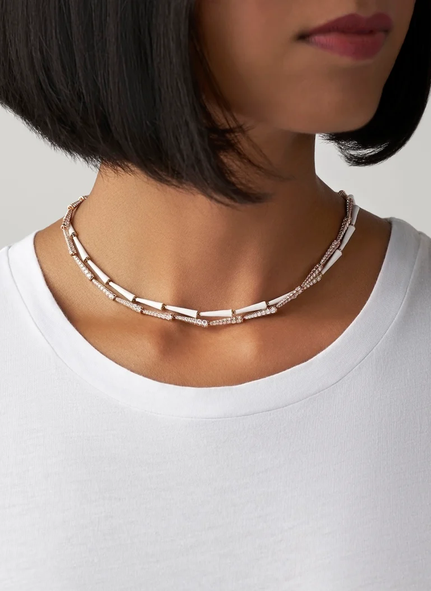 Lola Linked Necklace, Rose Gold