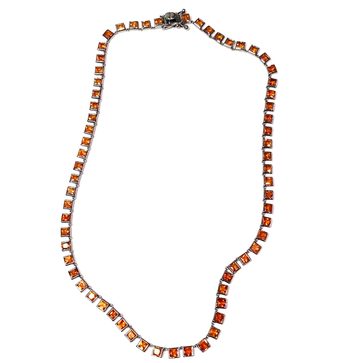 “Mini Tile” Orange Kyanite Necklace