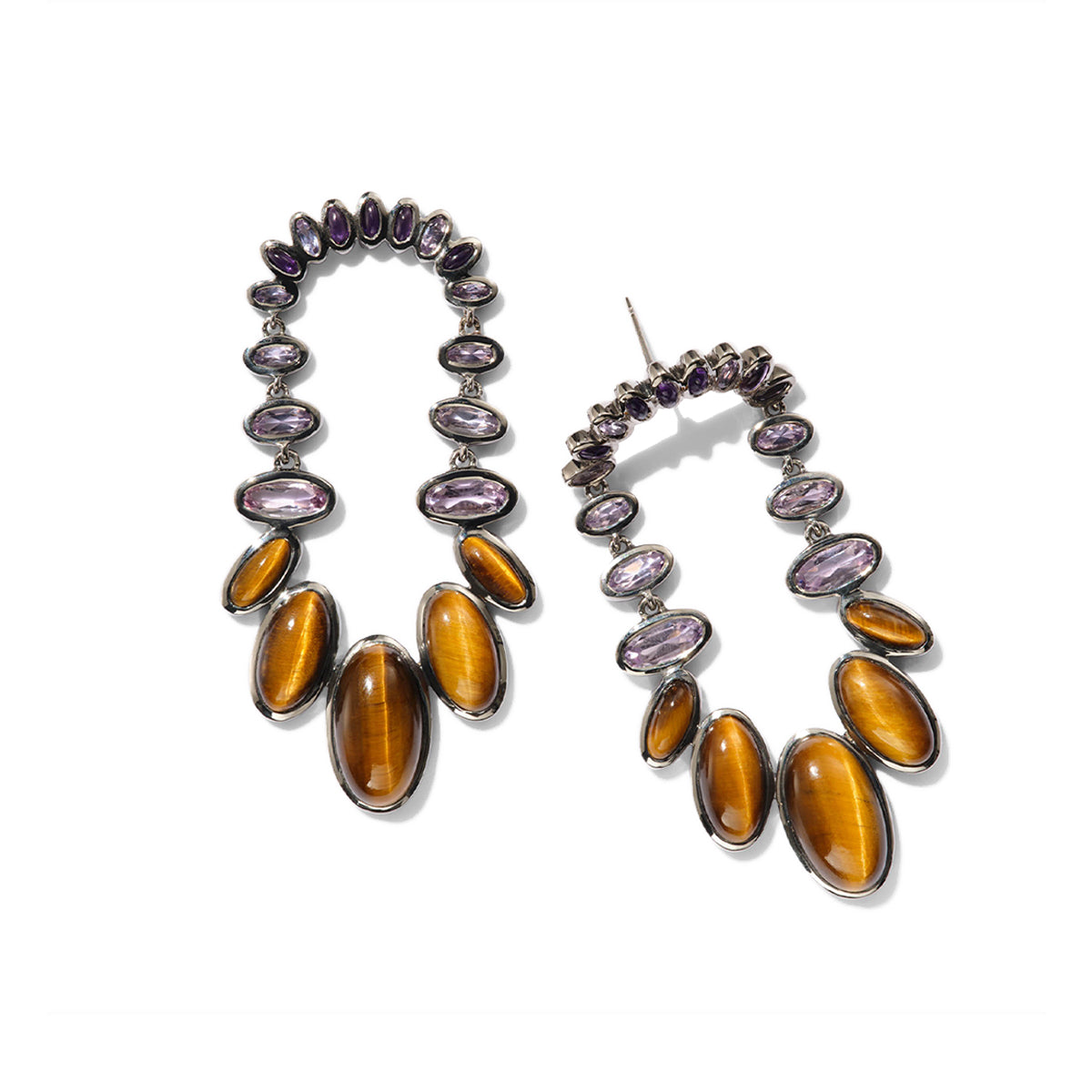 “Kimono” Tiger’s Eye Earrings