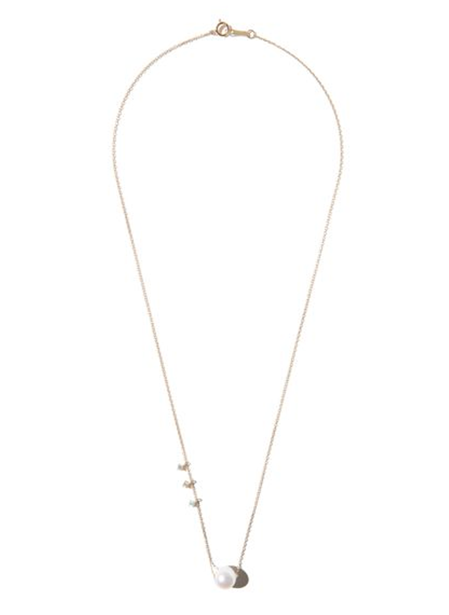 Sliding Pearl and Diamond Necklace