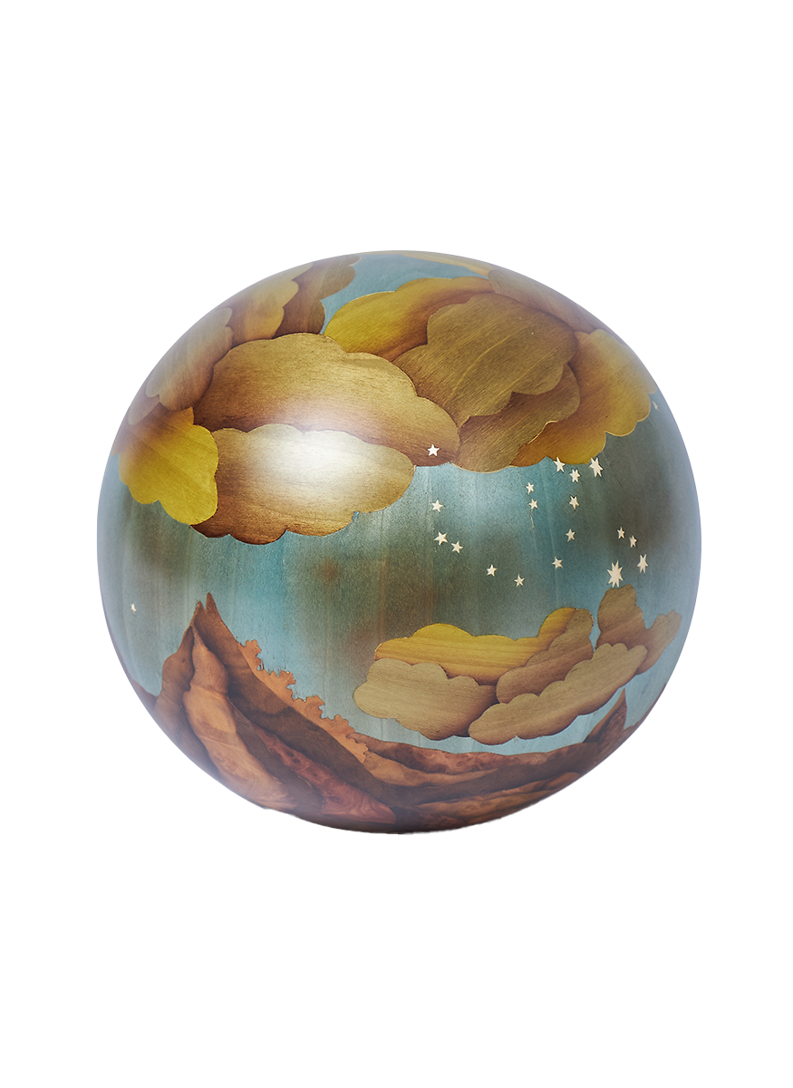 Marquetry Decorative Sphere