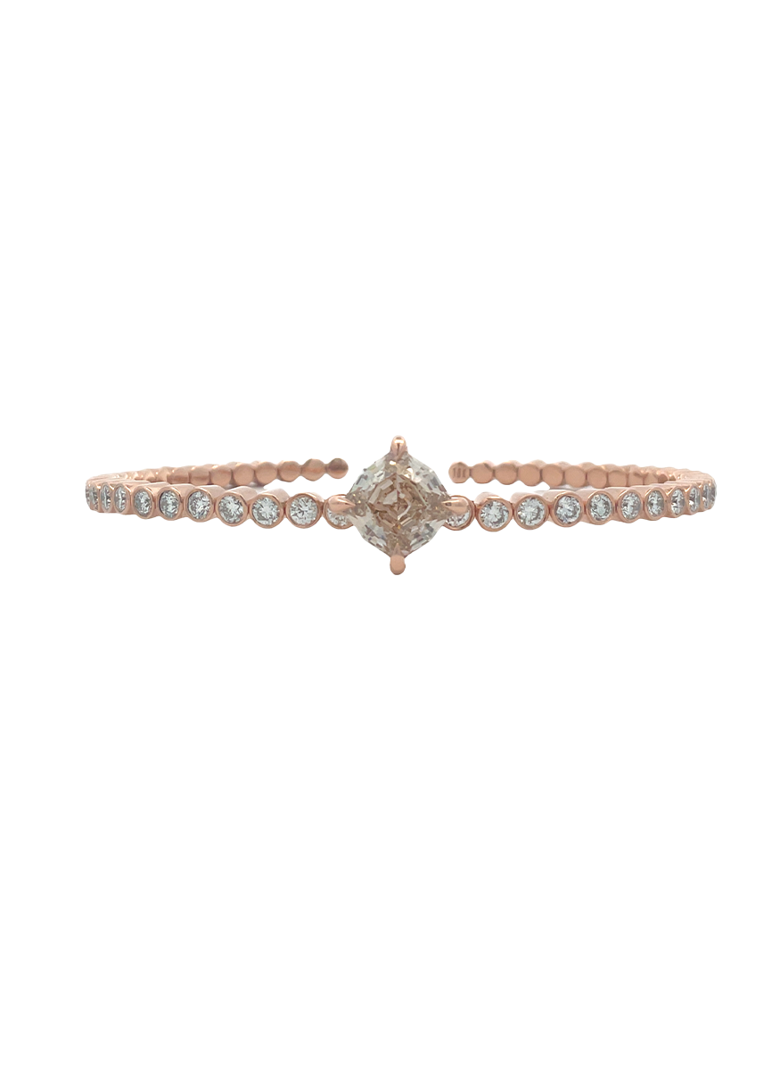 Orange-Brown Diamond Cuff