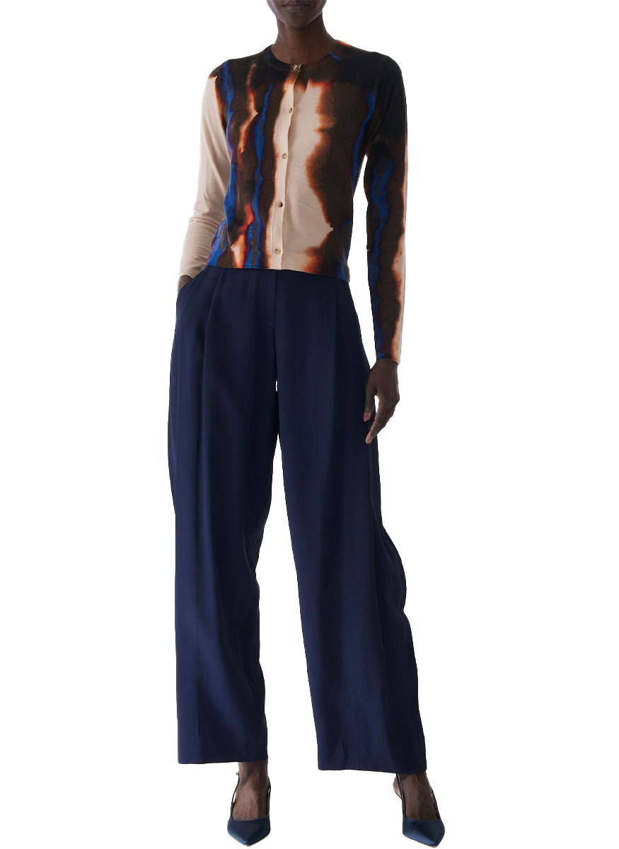 Burned Stripe Wool Twinset