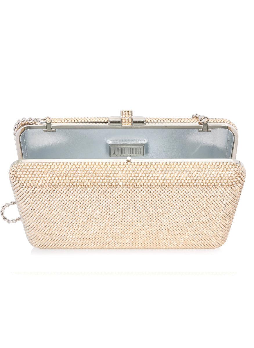 Slim Slide Crystal Clutch in Processco