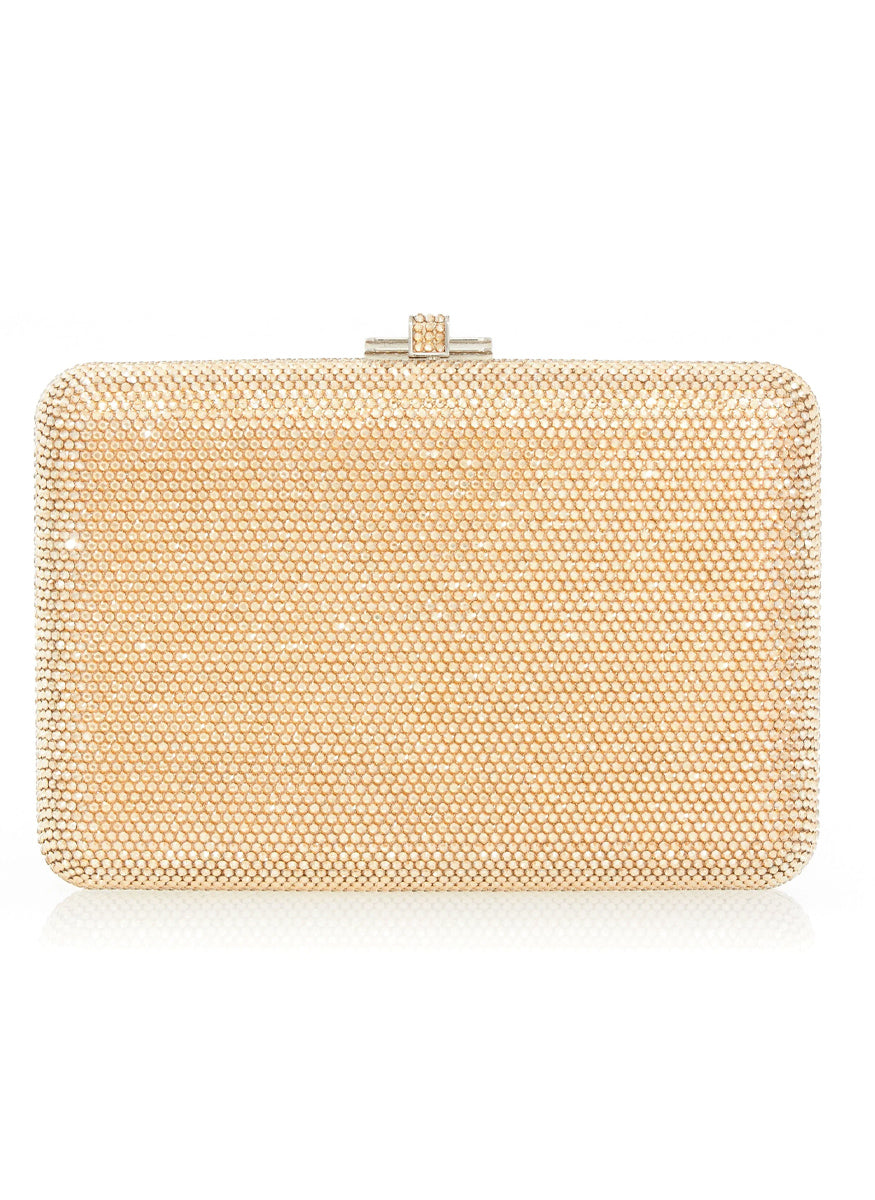Slim Slide Crystal Clutch in Processco