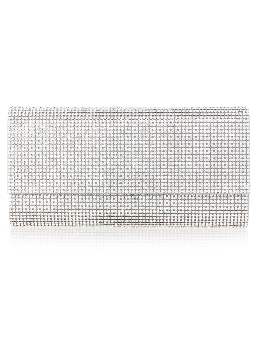 Perry Crystal Clutch in Rhine with Chain