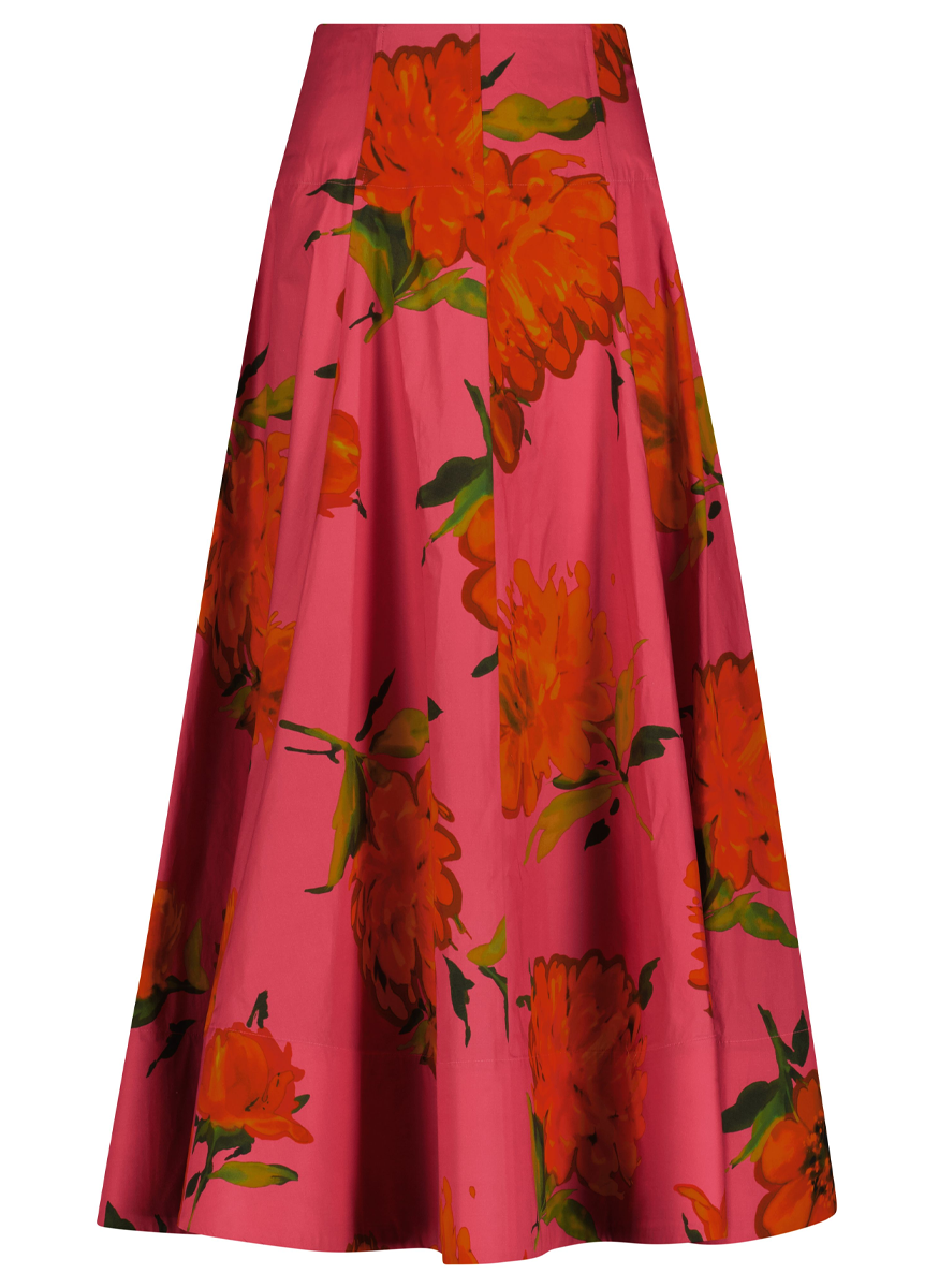 Parker Cotton Floral Poplin Skirt