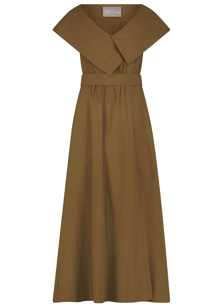 Poplin Asymmetrical Cuff Dress